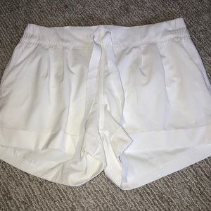 white lulu lemon shorts